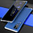 Luxury Aluminum Metal Cover Case 360 Degrees for Vivo X60 Pro 5G Silver and Blue