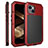 Luxury Aluminum Metal Cover Case 360 Degrees HJ2 for Apple iPhone 14 Plus Red