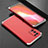 Luxury Aluminum Metal Cover Case 360 Degrees M02 for Oppo Reno5 5G Silver and Red