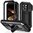 Luxury Aluminum Metal Cover Case 360 Degrees RJ3 for Apple iPhone 14 Pro Black