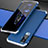 Luxury Aluminum Metal Cover Case for Vivo X50 5G Silver and Blue