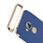 Luxury Aluminum Metal Cover with Finger Ring Stand for Huawei G8 Blue