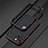 Luxury Aluminum Metal Frame Cover Case A01 for Apple iPhone 13 Red and Black