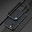 Luxury Aluminum Metal Frame Cover Case A01 for Apple iPhone 13 Silver and Black