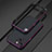 Luxury Aluminum Metal Frame Cover Case A01 for Apple iPhone 14 Plus Purple