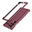 Luxury Aluminum Metal Frame Cover Case A01 for Samsung Galaxy S22 Ultra 5G Red Wine