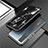 Luxury Aluminum Metal Frame Cover Case A01 for Vivo X50 5G Silver and Black