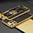 Luxury Aluminum Metal Frame Cover Case A03 for Apple iPhone 13 Pro Gold