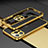 Luxury Aluminum Metal Frame Cover Case A03 for Apple iPhone 14 Pro Gold