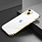 Luxury Aluminum Metal Frame Cover Case A06 for Apple iPhone 13 Mini Gold