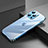 Luxury Aluminum Metal Frame Cover Case A06 for Apple iPhone 14 Pro Blue