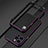 Luxury Aluminum Metal Frame Cover Case for Apple iPhone 14 Pro Purple