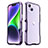Luxury Aluminum Metal Frame Cover Case LF3 for Apple iPhone 14 Plus Purple