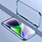 Luxury Aluminum Metal Frame Cover Case LK2 for Apple iPhone 14 Blue