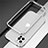 Luxury Aluminum Metal Frame Cover Case N02 for Apple iPhone 12 Pro Max Silver