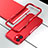 Luxury Aluminum Metal Frame Cover Case N02 for Apple iPhone 12 Red
