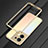 Luxury Aluminum Metal Frame Cover Case S01 for Oppo Reno8 5G Gold