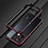 Luxury Aluminum Metal Frame Cover Case S01 for Oppo Reno8 5G Red and Black