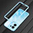 Luxury Aluminum Metal Frame Cover Case S01 for Oppo Reno9 5G Sky Blue