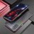 Luxury Aluminum Metal Frame Cover Case T01 for Oppo Reno4 5G Red and Black
