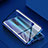 Luxury Aluminum Metal Frame Mirror Cover Case 360 Degrees C01 for Oppo Reno2 Blue