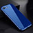 Luxury Aluminum Metal Frame Mirror Cover Case 360 Degrees for Apple iPhone 7 Blue