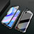 Luxury Aluminum Metal Frame Mirror Cover Case 360 Degrees for Huawei Enjoy 10S Black