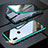 Luxury Aluminum Metal Frame Mirror Cover Case 360 Degrees for Huawei P Smart Z Green