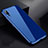 Luxury Aluminum Metal Frame Mirror Cover Case 360 Degrees for Huawei P20 Blue