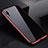 Luxury Aluminum Metal Frame Mirror Cover Case 360 Degrees for Huawei P20 Red and Black