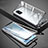 Luxury Aluminum Metal Frame Mirror Cover Case 360 Degrees for OnePlus 8T 5G Black