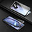 Luxury Aluminum Metal Frame Mirror Cover Case 360 Degrees for Oppo Ace2 Black