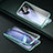 Luxury Aluminum Metal Frame Mirror Cover Case 360 Degrees for Oppo Ace2 Green