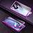 Luxury Aluminum Metal Frame Mirror Cover Case 360 Degrees for Oppo Ace2 Purple