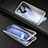 Luxury Aluminum Metal Frame Mirror Cover Case 360 Degrees for Oppo Ace2 Silver