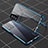 Luxury Aluminum Metal Frame Mirror Cover Case 360 Degrees for Oppo K9S 5G Blue