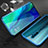 Luxury Aluminum Metal Frame Mirror Cover Case 360 Degrees for Oppo Reno 10X Zoom Sky Blue