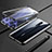 Luxury Aluminum Metal Frame Mirror Cover Case 360 Degrees for Oppo Reno Z Black