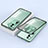 Luxury Aluminum Metal Frame Mirror Cover Case 360 Degrees for Oppo Reno11 Pro 5G Green