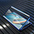 Luxury Aluminum Metal Frame Mirror Cover Case 360 Degrees for Oppo Reno4 Z 5G Blue