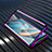 Luxury Aluminum Metal Frame Mirror Cover Case 360 Degrees for Oppo Reno4 Z 5G Purple