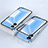 Luxury Aluminum Metal Frame Mirror Cover Case 360 Degrees for Realme V20 5G Silver