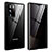 Luxury Aluminum Metal Frame Mirror Cover Case 360 Degrees for Samsung Galaxy Note 20 Ultra 5G Black