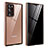 Luxury Aluminum Metal Frame Mirror Cover Case 360 Degrees for Samsung Galaxy Note 20 Ultra 5G Bronze