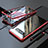 Luxury Aluminum Metal Frame Mirror Cover Case 360 Degrees for Samsung Galaxy Note 8 Duos N950F Red