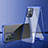Luxury Aluminum Metal Frame Mirror Cover Case 360 Degrees for Vivo V23 5G Blue