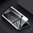 Luxury Aluminum Metal Frame Mirror Cover Case 360 Degrees for Vivo X50 Lite Black