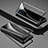 Luxury Aluminum Metal Frame Mirror Cover Case 360 Degrees for Vivo Y50 Black