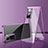 Luxury Aluminum Metal Frame Mirror Cover Case 360 Degrees for Vivo Y56 5G Purple