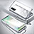 Luxury Aluminum Metal Frame Mirror Cover Case 360 Degrees for Xiaomi Redmi K30S 5G Silver